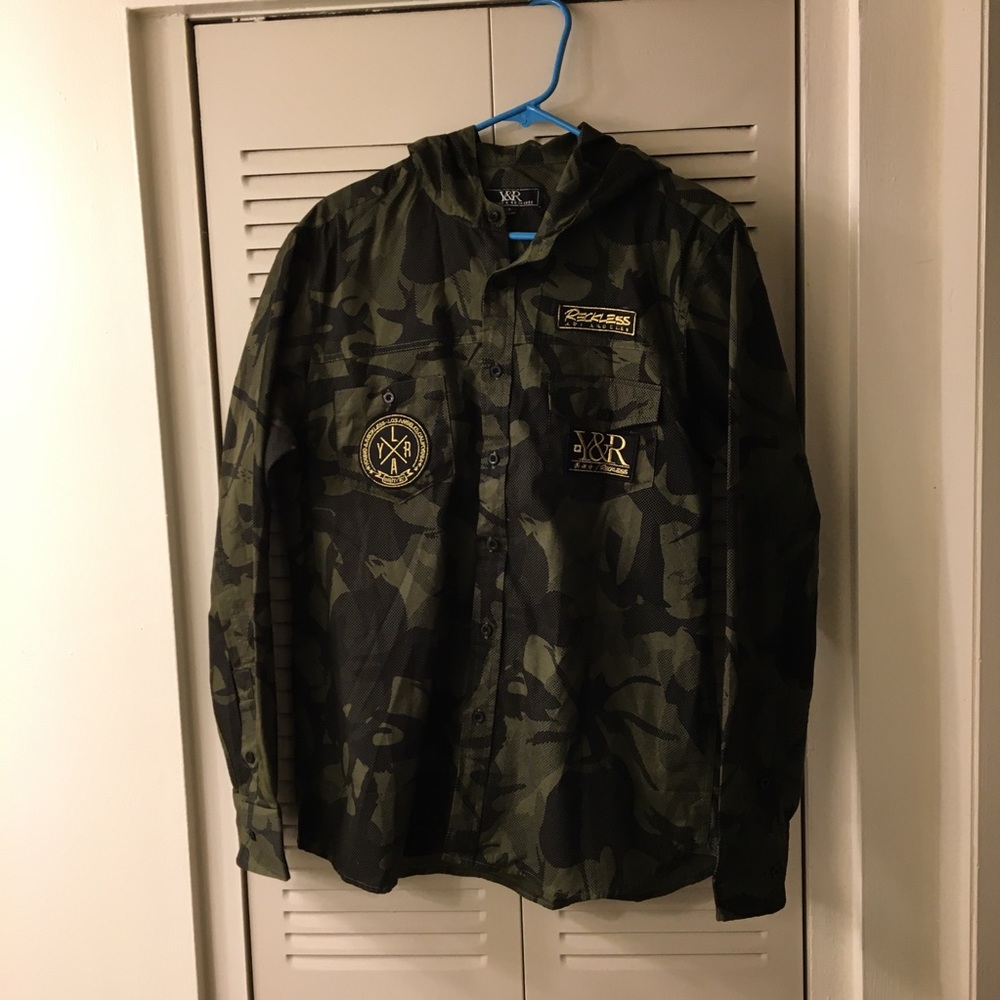 Men’s Young & Reckless Button-Up Jacket sz. L